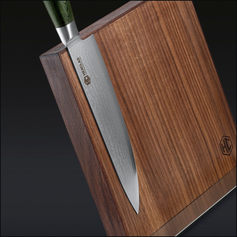 Damascus Steel Knife Set, 7-pc (Green) L7